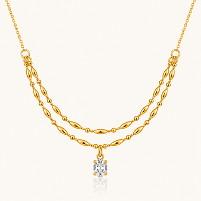 Zircon Muse Necklace - 18K Gold (Demi Fine)