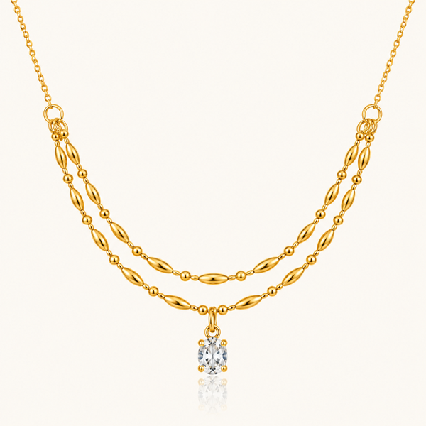 Zircon Muse Necklace - 18K Gold (Demi Fine)