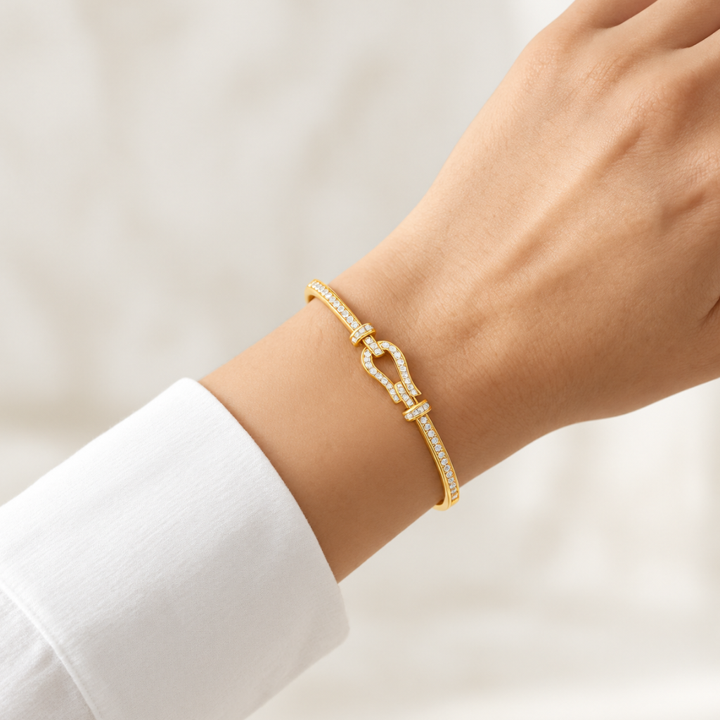 Lustre Loop Kada - 18k Gold ( Demi Fine )