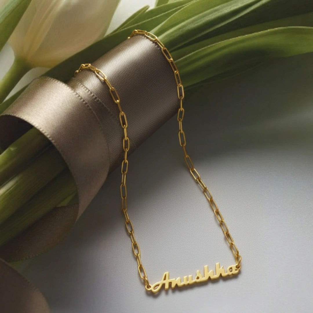 Gold-Plated Custom Name Necklace