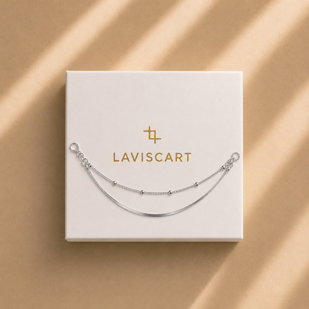 Silver Layered Anklet