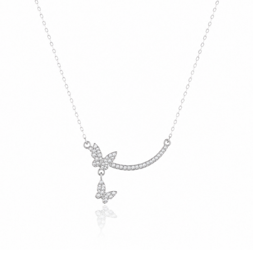Butterfly Whisper Zircon Necklace