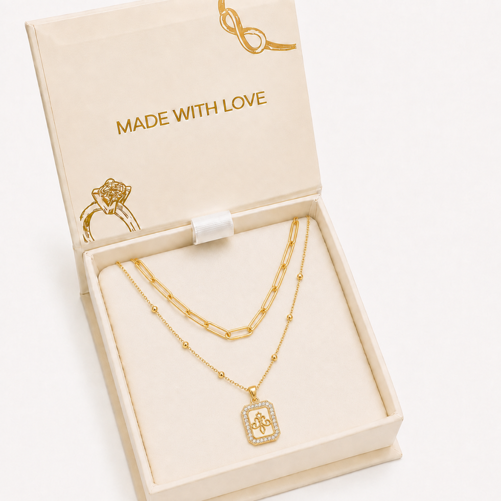 Royal Emblem Layered Necklace
