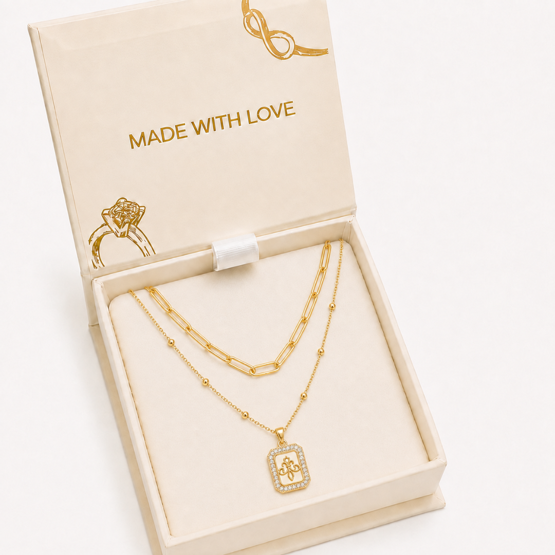Royal Emblem Layered Necklace