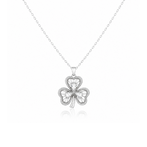 Charming Clover  Zircon Diamond Necklace