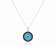Circular Evil Eye Pendant Necklace