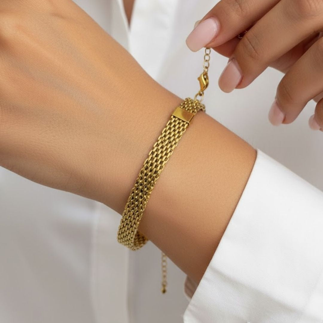 Bold Golden Bracelet