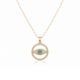 Circular Evil Eye Zircon Diamond Necklace