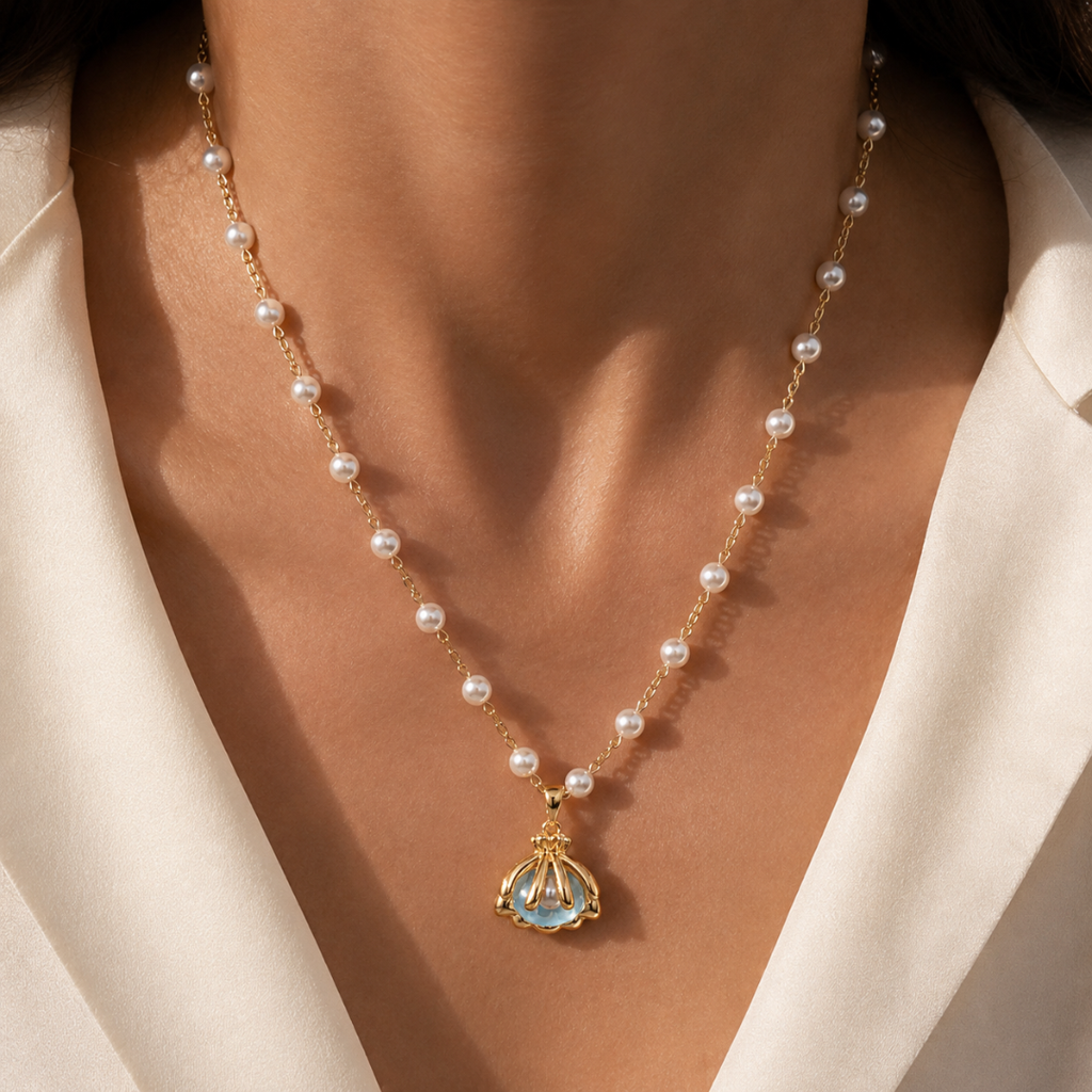 Pearl Ocean Bloom Necklace