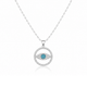 Circular Evil Eye Zircon Diamond Necklace