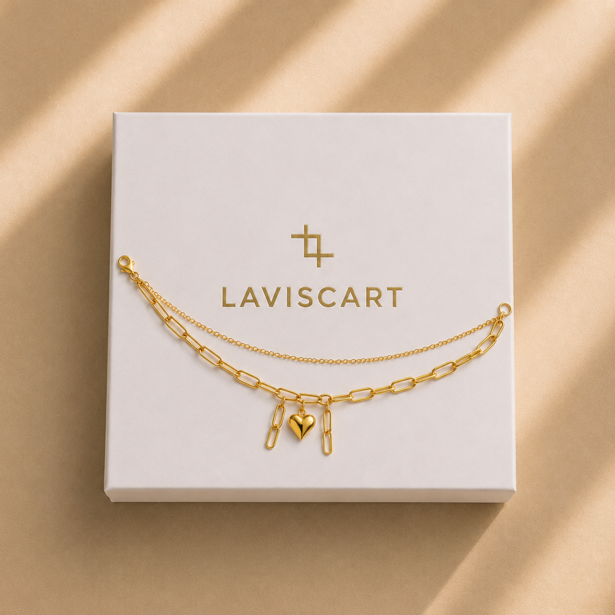 Chunky Link Heart Anklet