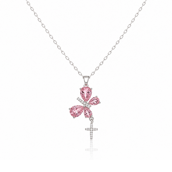 Classic Pink Zircon Elegance Necklace