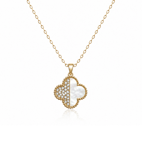 Clover Zircon Diamond Necklace