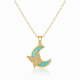 Crescent Moon And Butterfly Necklace