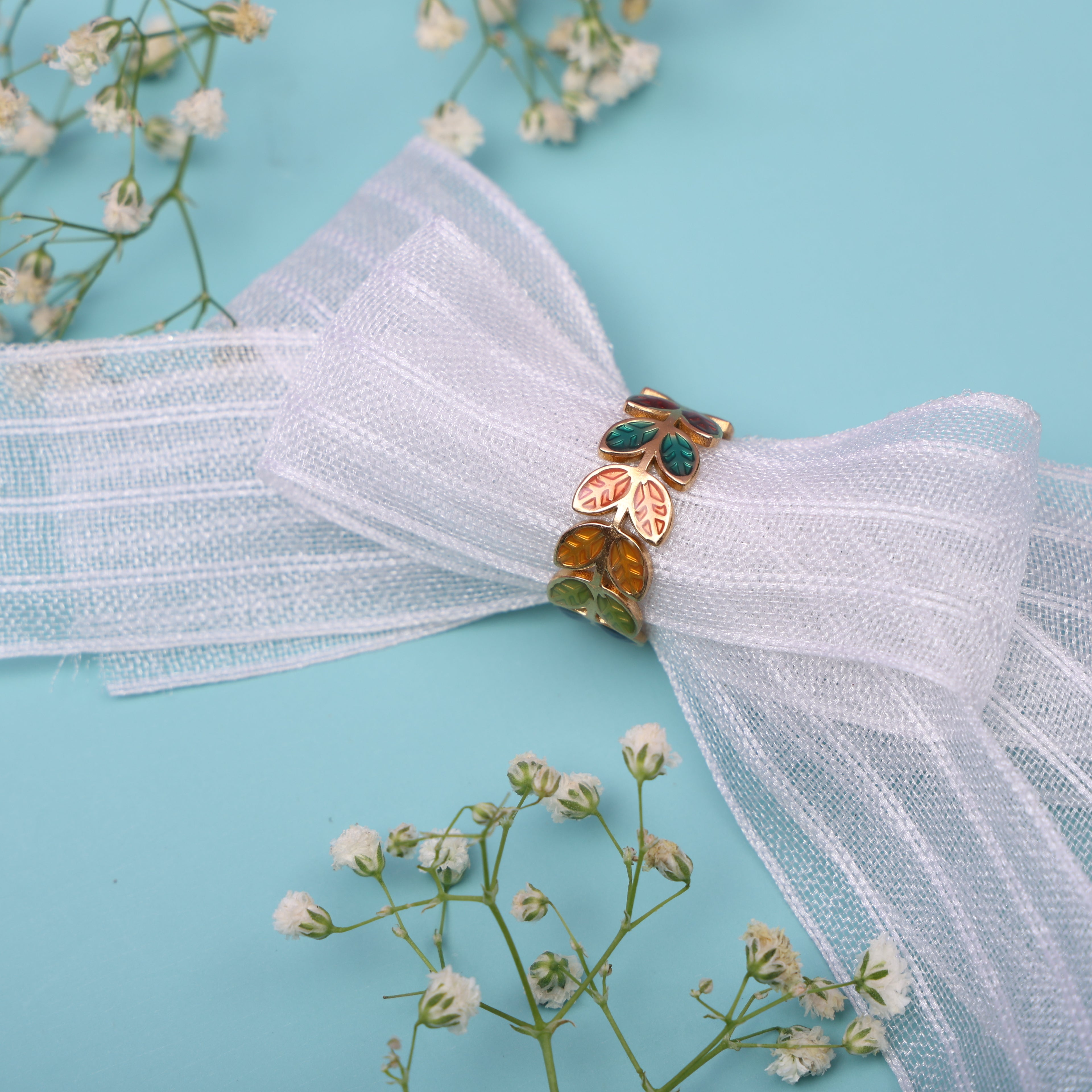 Bohemian Style Leaflet Ring