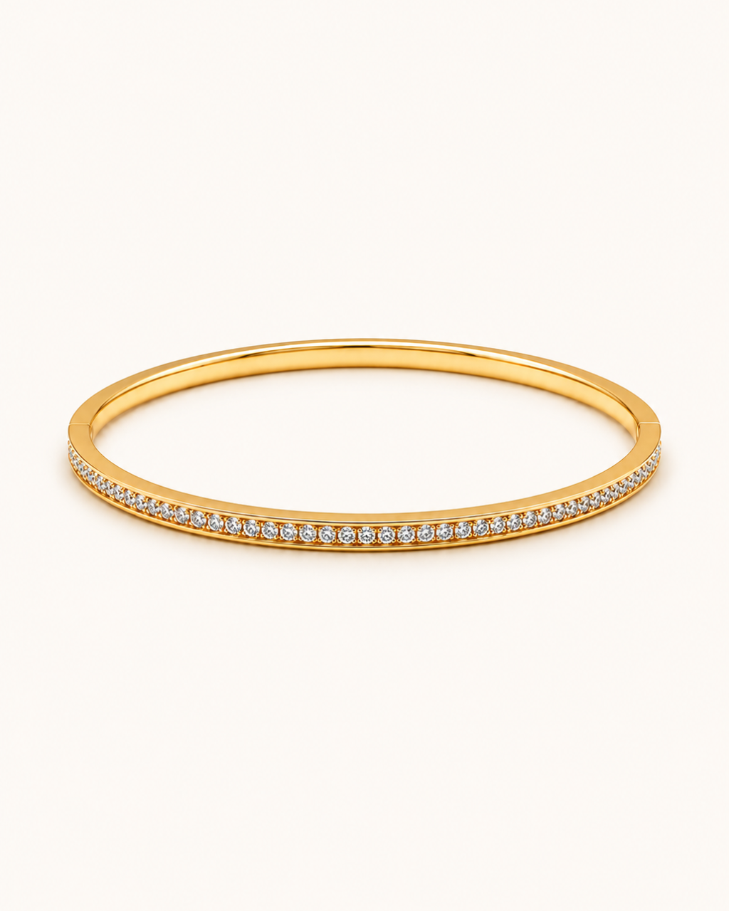 Diamond Edge Kada - 18k Gold (Demi Fine)
