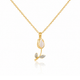 18k Gold Plated Rose Pendant Necklace