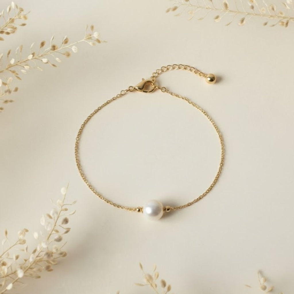 Golden Glow Pearl Bracelet
