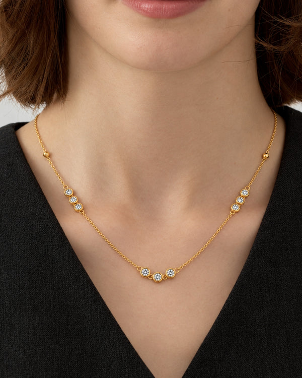 Trio Zircon Necklace