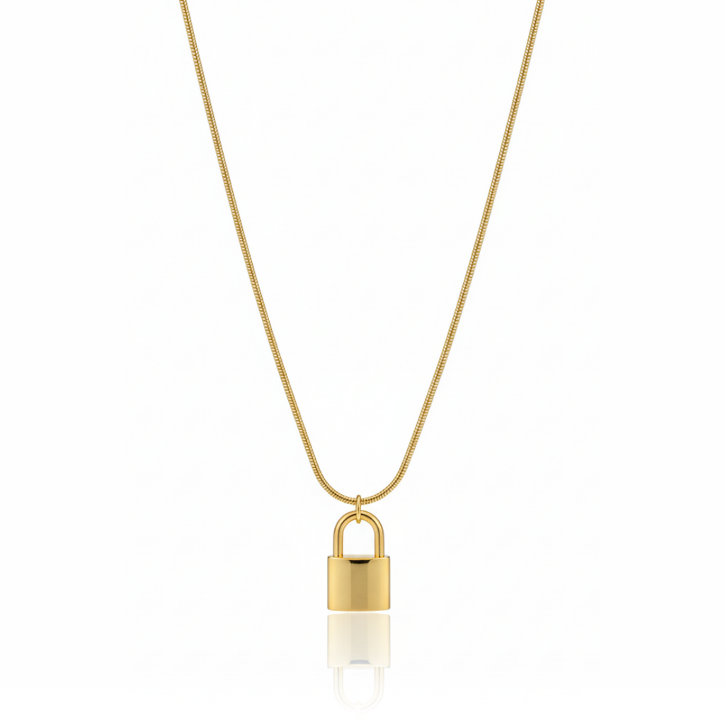 Vintage Lock Charm Necklace