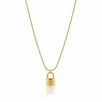 Golden Lock Necklace - 18k Gold (Demi Fine)