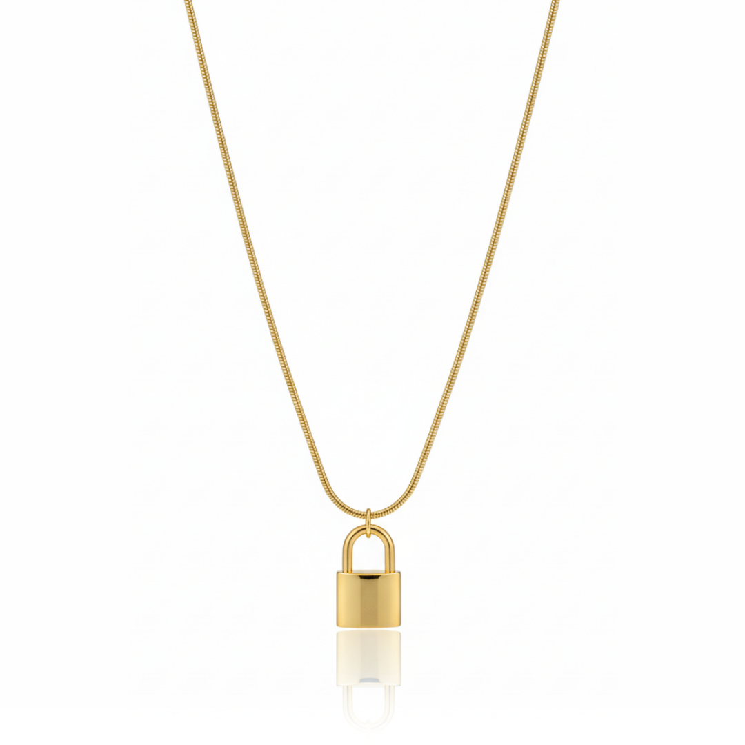 Vintage Lock Charm Necklace