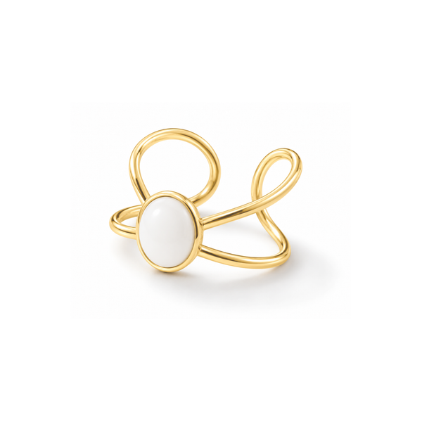 Twin Loop Elegance Ring