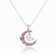 Crescent Moon With Butterfly Necklace