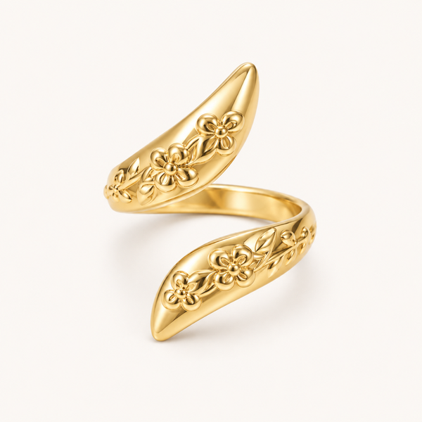 Golden Leaf ring - 18k Gold (Demi Fine)