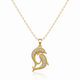 Dainty Dolphins Zircon Diamond Necklace