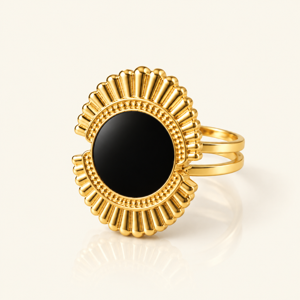 Midnight Disc Ring - 18kGold (Demi Fine)