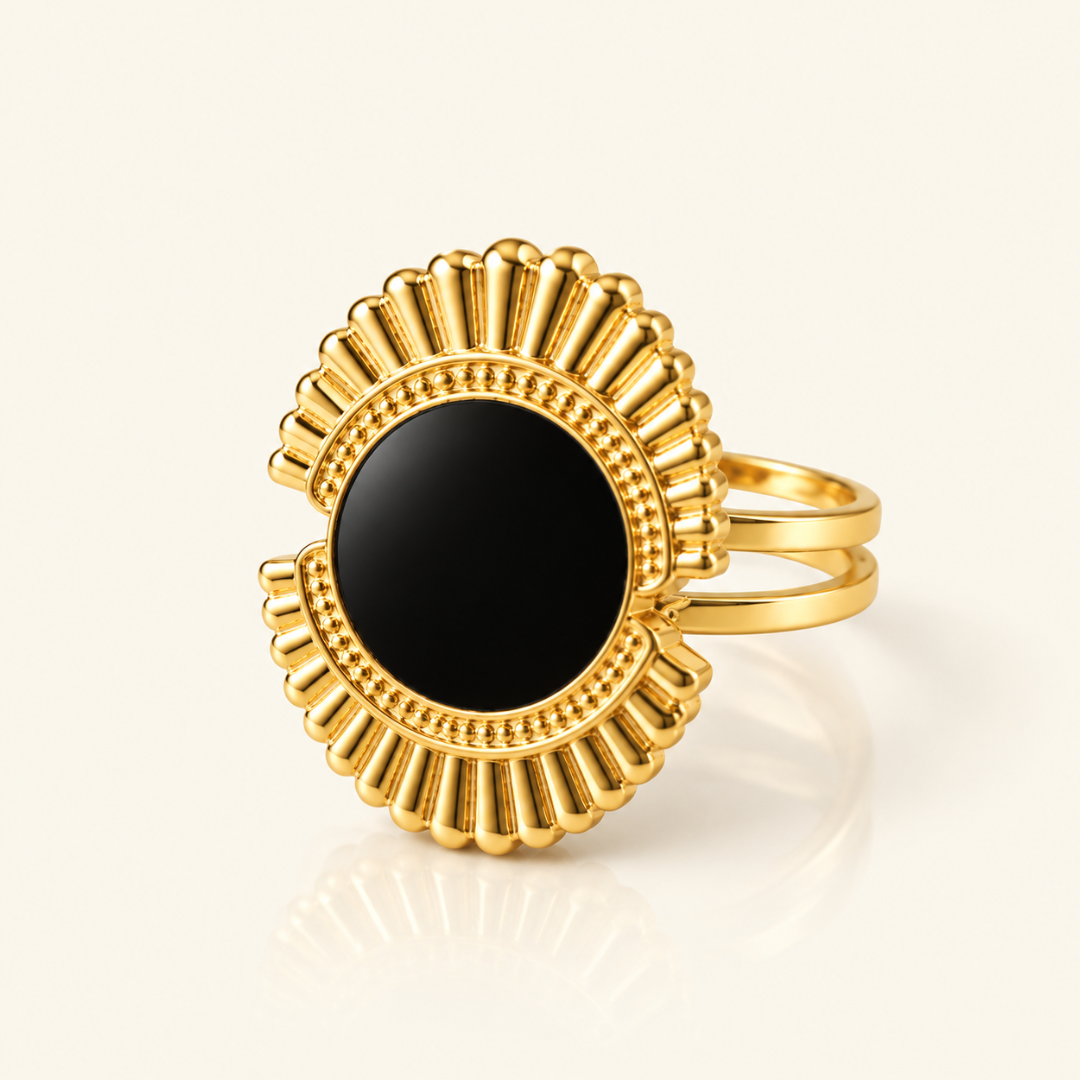 Midnight Disc Ring - 18kGold (Demi Fine)