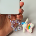 Happy Rainbow Bunny Charm