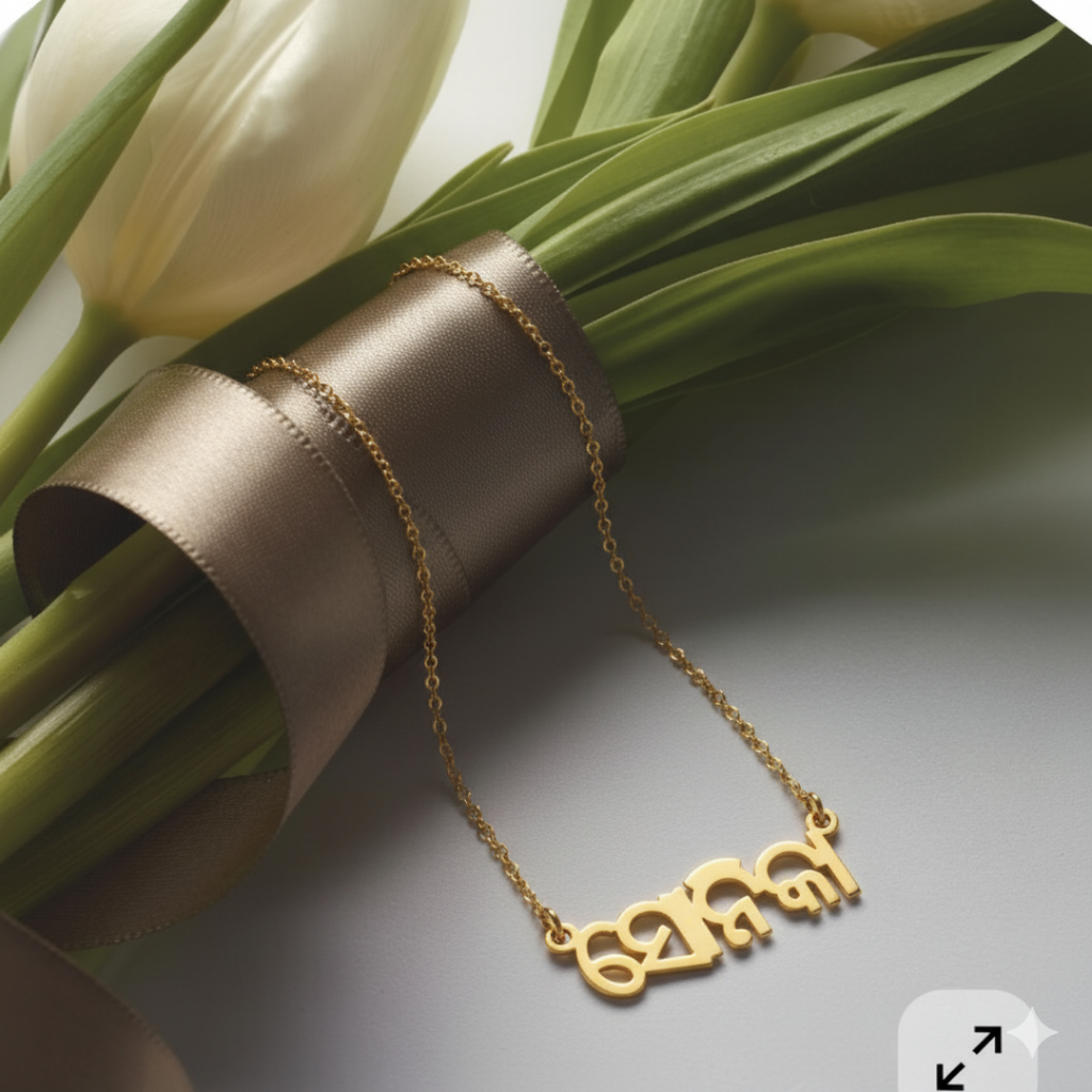 Oriya Script Name Necklace
