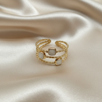 Triple Glow ring - 18k Gold (Demi Fine)