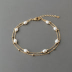 Pearl Layer Bracelet - 18k Gold (Demi Fine)