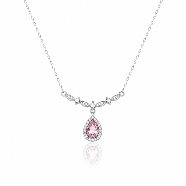 Droplet Style Zircon Diamond Necklace