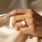 Whiteclain Heart ring - 18k Gold (Demi Fine)