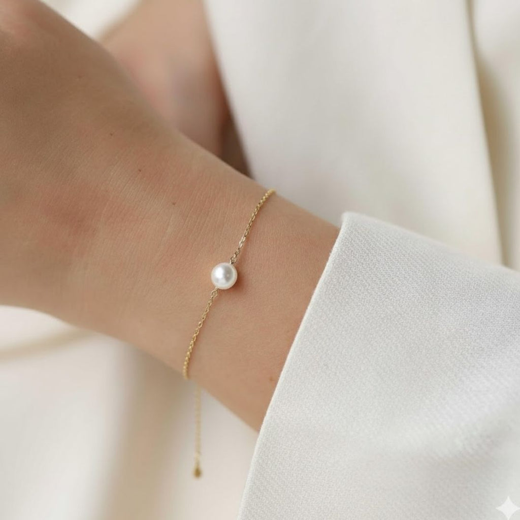 Golden Glow Pearl Bracelet