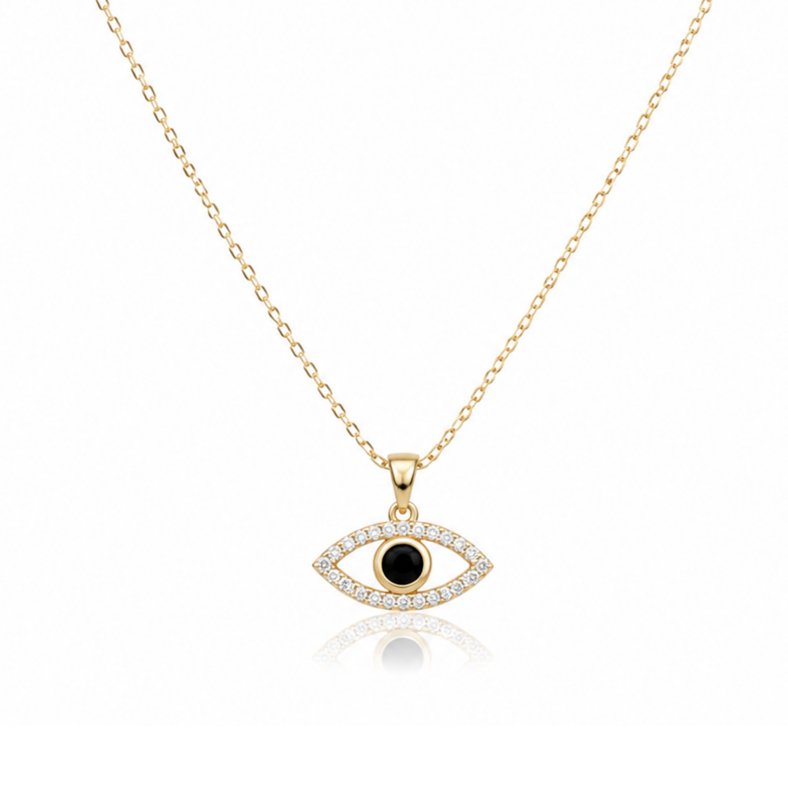 Evil Eye Zircon Diamond Necklace