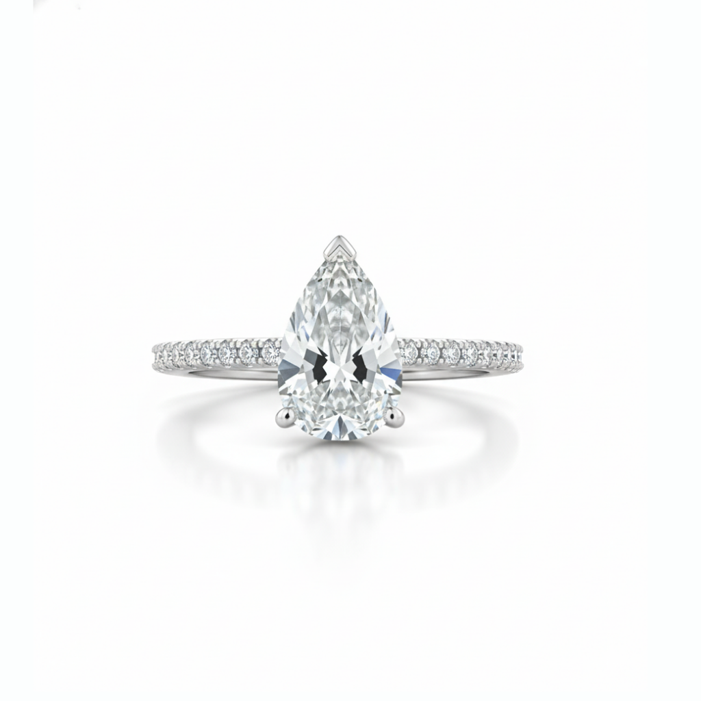 Pear Zircon Bypass Ring