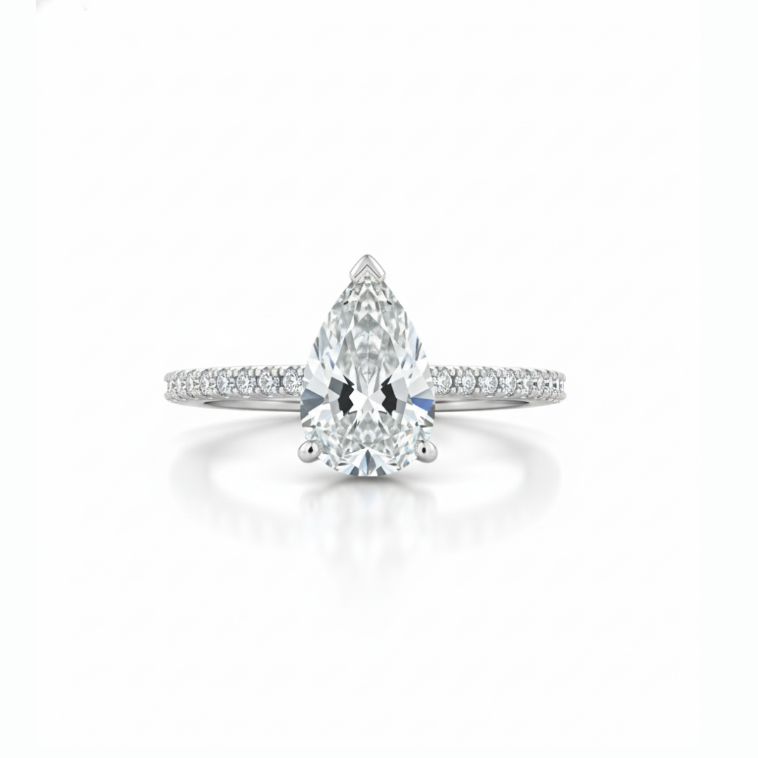 Pear Zircon Bypass Ring