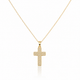 Faith Cross Zircon Diamond Studded Necklace