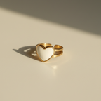 Whiteclain Heart ring - 18k Gold (Demi Fine)