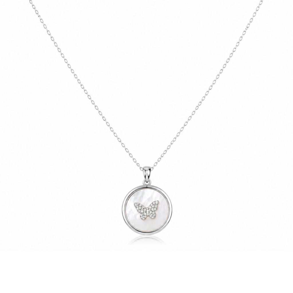 Eternal Shine Butterfly Pendant Necklace