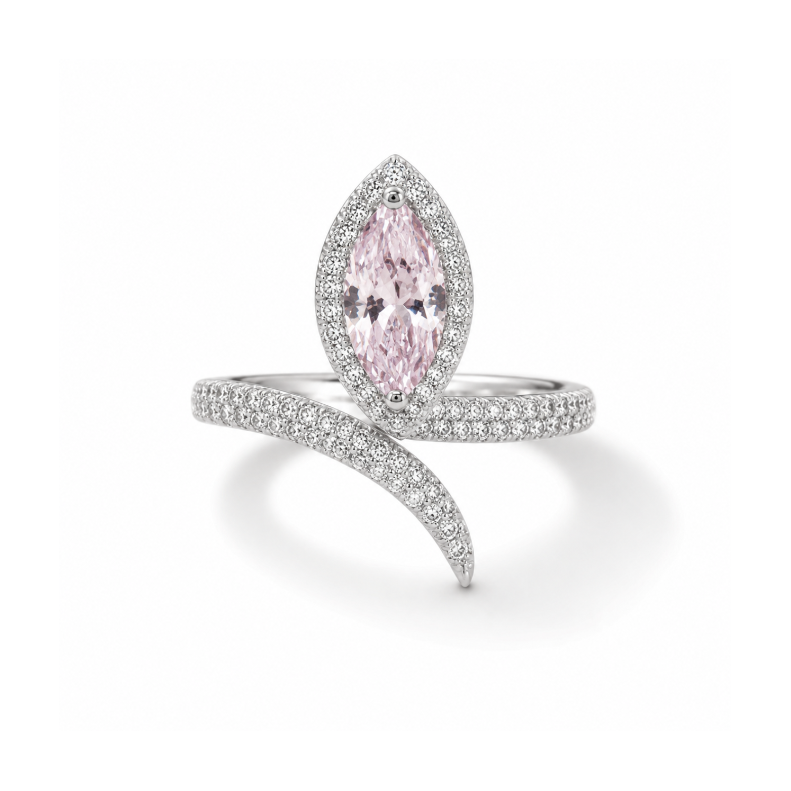 Rosy Leaf Shine Ring