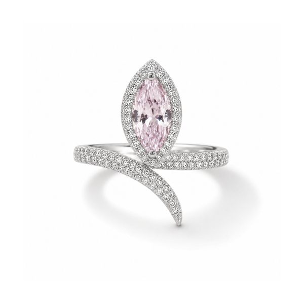 Rosy Leaf Shine Ring