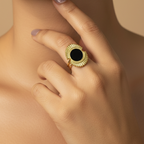 Midnight Disc Ring - 18kGold (Demi Fine)