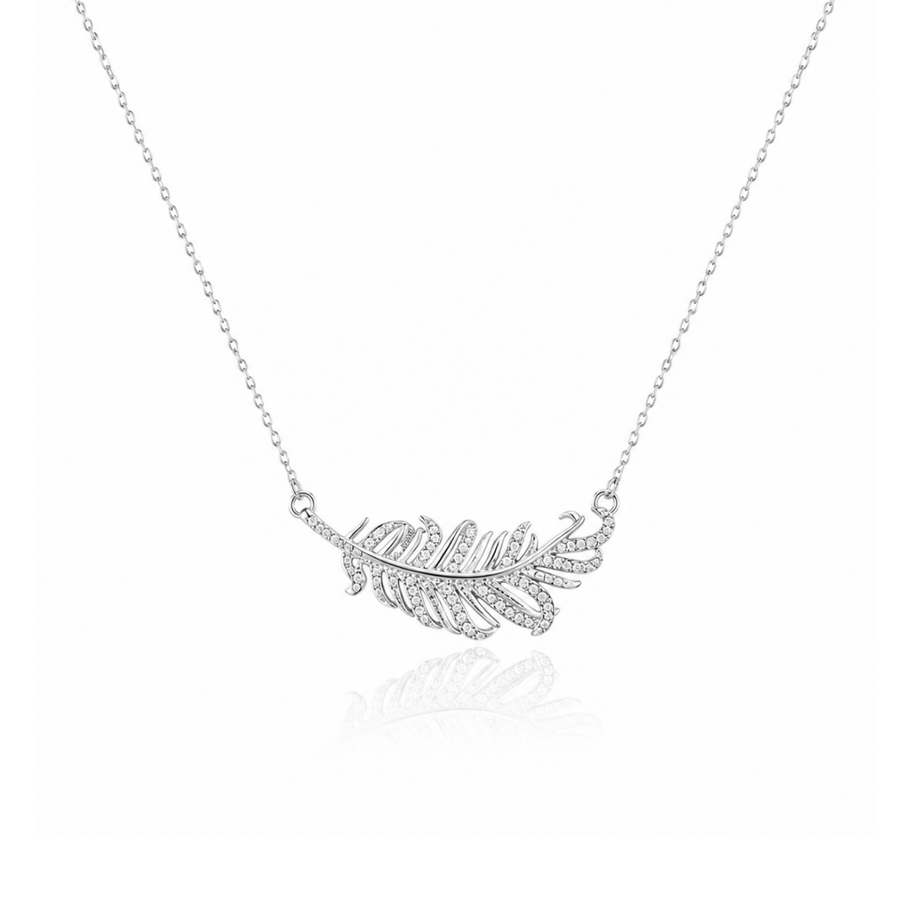 Feather Zircon Diamond Necklace