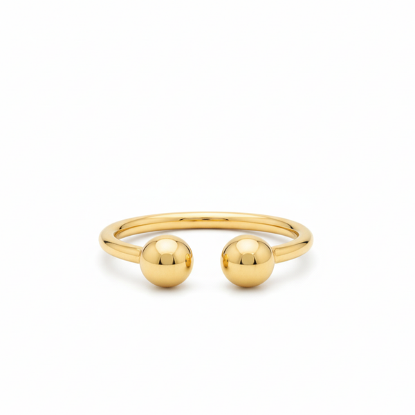 Golden Spherical Bypass Ring